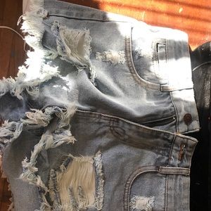 Denim shorts